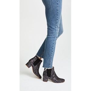 NEW Madewell Glitter Booties - size 10